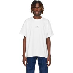 25 FW 메종마르지엘라 남성 화이트 뉴메릭 시그니처 티셔츠 251188M213017