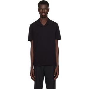 25 FW Hugo 남성 블랙 볼링 폴로 셔츠 251084M212004