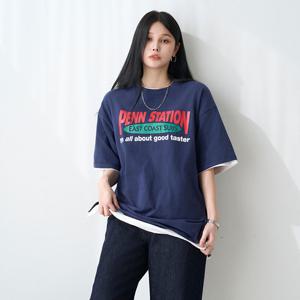 [피핀] 111948 겉 피치기모 팬스 박시 반팔 티셔츠