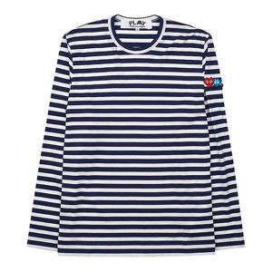 [꼼데가르송] 남성 인베이터 롱 슬리브 스트라이프 P1T332 BLUE WHITE STRIPES