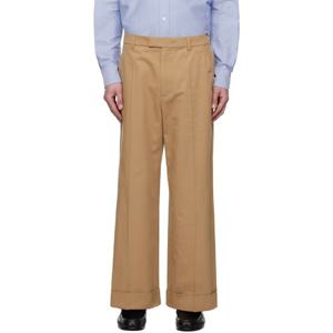 25 FW 발렌티노 남성 탠 코튼 개버딘 슬랙스 251476M191006