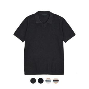 [앤드지][앤드지] 노치넥 반팔 카라 니트_BLD2ET1801