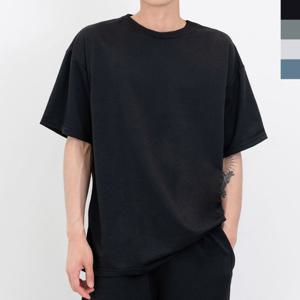 [블레오]블레오 남성 여름 오버핏 기본 라운드 반팔 면 티셔츠