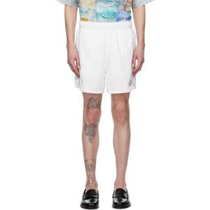 25 FW 카사블랑카 남성 화이트 미드나잇 아크로폴리스 윈드브레이커 쇼츠 251195M193006