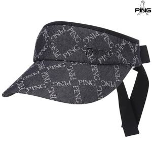 [핑골프][양말증정]여성 자카드 썬바이저 121E1CP181_BK