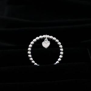 은볼 오픈링 찰랑 하트반지 스털링실버