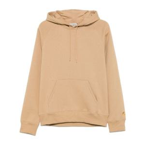 칼하트윕 자수 로고 브라운 드로스트링 후드티 I033661 2N1XX