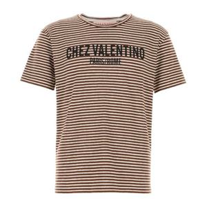 발렌티노 자수 스트레치 리넨 블렌드 티셔츠 6V3MG16SAPY RGU