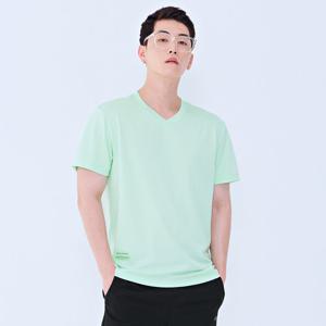 남성 냉감 아이스 브이넥 반팔 티셔츠-BCZK5809E0S