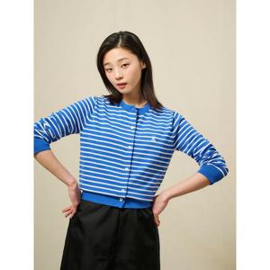 [빈폴레이디스] 코튼 혼방 스트라이프 카디건  스카이블루 (BF525AC02Q)