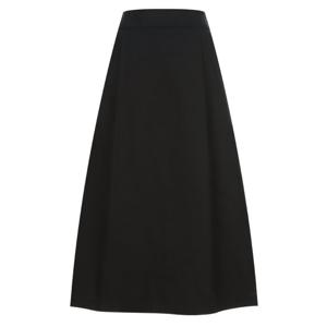 샵앤) 국산 여성 간절기 A라인 뒷밴딩 원턱 면100 롱 스커트 STJ-WSK-20270-블랙
