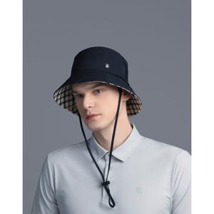 닥스 골프 25SS ONLINE EXCLUSIVE 네이비 체크배색 버킷햇 DGHE5E903N2