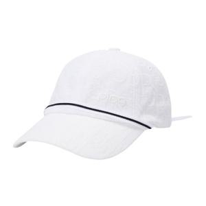 [핑]골프 여성 자가드 테잎 장식 뒷리본 볼캡 121D1CP187-WH
