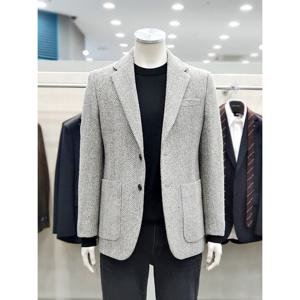 [파렌하이트]빅 헤링본 패턴 싱글 자켓 FJEAX4110GYM_DJ