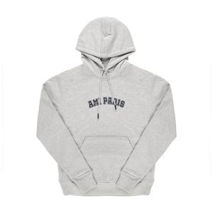 AMI USW247 730 0951 로고 프린트 공용 후드티