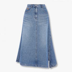 보브  (7155255001) 엠브로이더리 플레어 데님 스커트