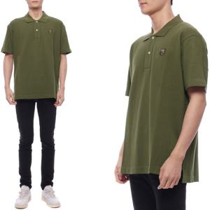 [메종키츠네] 24FW 남성 볼드 폭스헤드 패치 폴로 반팔티셔츠 (MM00210KJ7010 P384 24F)