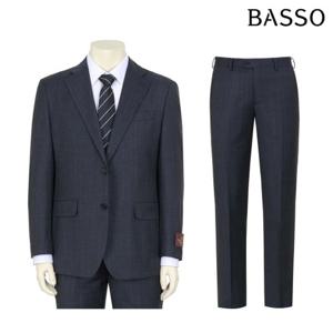 바쏘 체크 패턴 울 정장 세트(BSX2JF86ABSX2PF86A)