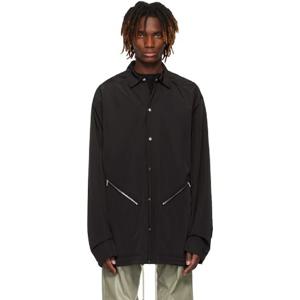 25 FW 릭오웬스 남성 블랙 할리우드 멤브레인 투어 재킷 251232M192023