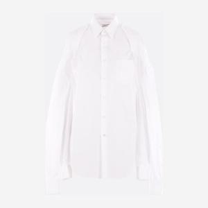 꼼데가르송 화이트 버튼업 루즈 핏 셔츠 GOB002S25 2WHITE