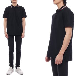 [버버리] 24SS 남성 아이콘 스트라이프 폴로 반팔티셔츠 (8084017 BLACK 24S)