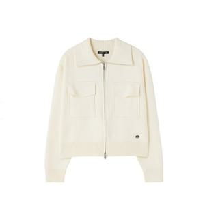 [LAP] 하이넥 투 포켓 집업 니트 AR1KG160