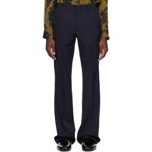 25 FW 드리스반노튼 남성 네이비 울 슬랙스 251358M191053