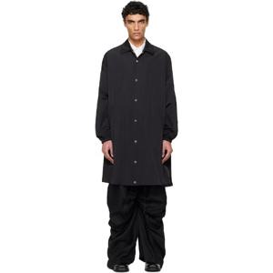 25 FW 후미토 간류 남성 블랙 롱 코치 코트 251180M176000
