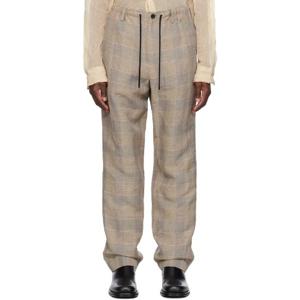 25 FW 드리스반노튼 남성 베이지 리넨 슬랙스 251358M191023