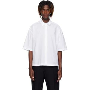 25 FW 스튜디오니콜슨 남성 화이트 산코 셔츠 251608M192007