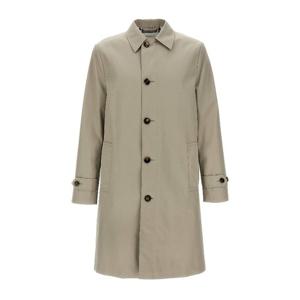 버버리 싱글브레스트 미디엄 카 코트 8104735 HERON