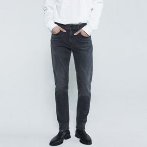 [버커루]남성 슬림 스트레이트핏 블랙 데님 팬츠 B235DP163P