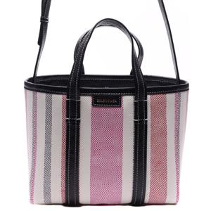 [발렌시아가] 22FW 여성 BARBES 라피아 스트라이프 토트숄더백 (671404_2107S_5865_22F)