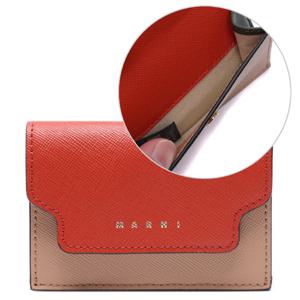 [마르니] 22FW 여성 사피아노 멀티컬러 3단 반지갑 (PFMOW02U23_LV520_Z585N_22F)