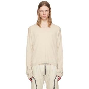 25 FW 릭오웬스 남성 오프 화이트 할리우드 라사토 스웨터 251232M206000