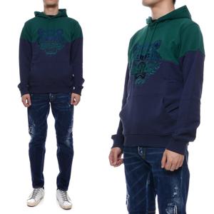[겐조] 19FW 남성 투톤 타이거 후드티셔츠 (5SW440_4XJ_78_19F)
