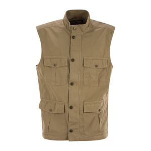 바버 유틸리티 포켓 슬리브리스 코튼 조끼 MGI0284 BE31