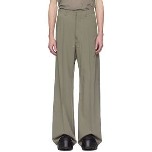 25 FW 릭오웬스 남성 그레이 할리우드 테일러드 벨라스 슬랙스 251232M191005