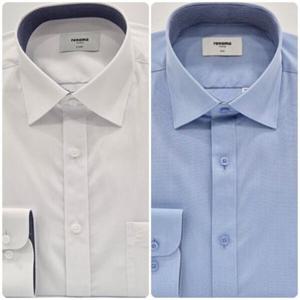 [레노마셔츠]긴소매/슬림핏/모달 필라필 스판/카라.소매 안 배색