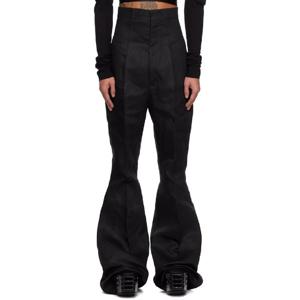 25 FW 릭오웬스 남성 블랙 할리우드 더트 볼란 슬랙스 251232M191057