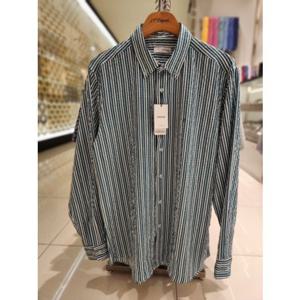 듀퐁셔츠 신규캐쥬얼 SE5SM21LS324SGE 버튼다운 써커원단 NON IRON 그린스트라이프 신상품 선물용