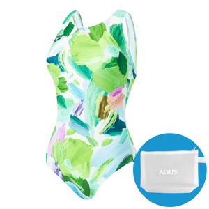 아레나 여성 수영복 로사 원피스 U백 A5SL1LS02 GRN 수영손가방 증정