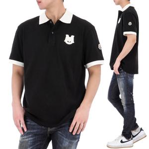 25SS 몽클레어 빅 로고 패치 폴로 반팔 티셔츠 8A00005 89A16 999