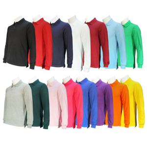 남녀공용 무지 단색 캐주얼티셔츠 긴팔 카라티