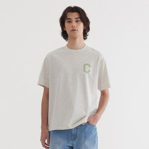 [커버낫] [TAG가 39,000] 쿨 코튼 C 로고 티셔츠 Oatmeal