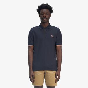 [Sharp] 크레이프 피케 집 넥 셔츠 - 네이비 AFPM2519886-608