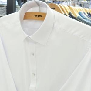 [레노마셔츠]슬림핏/화이트 스판 긴소매 와이셔츠 ROSSL1902 WH_