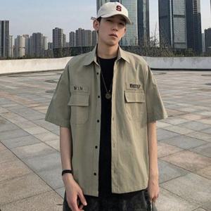 남자남방 캐주얼숙 오버핏 반팔남방 야상 INSUM76 숙 남성 남