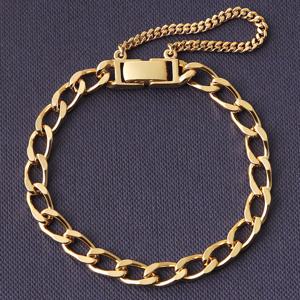 [미니아트] 심플 각 체인 14KGP 골드 볼드 체인 고급 패션 팔찌