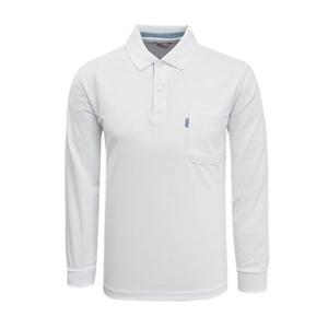 와플 긴팔티셔츠(화이트) 사계절 카라티 남여공용 옷